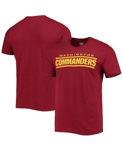 Мужская футболка '47 Burgundy Washington Commanders Wordmark Imprint Super Rival