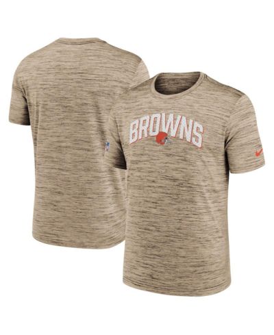 Мужская спортивная футболка Nike Brown Cleveland Browns Sideline Velocity Athletic Stack Performance