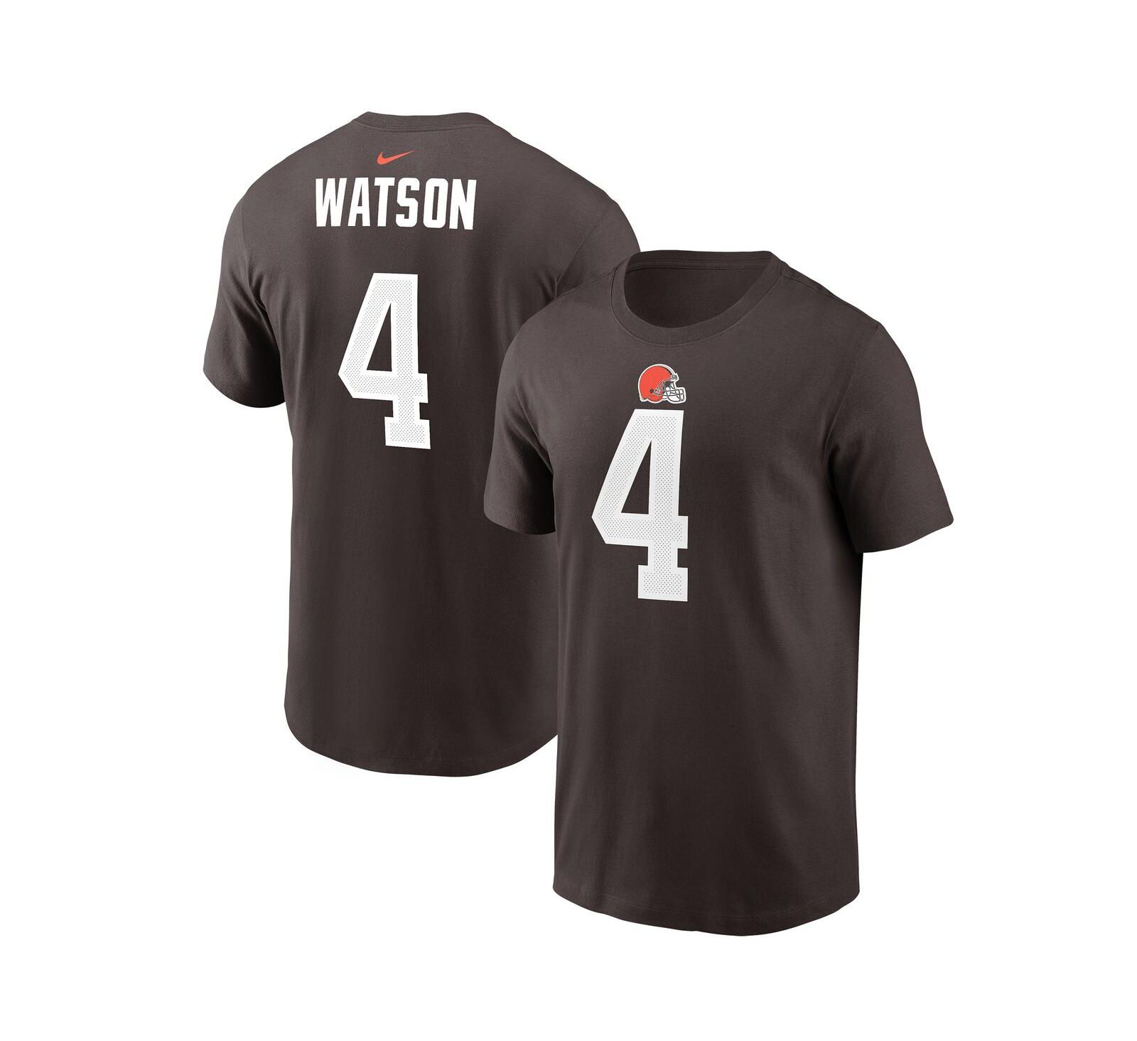 Men's Nike Deshaun Watson Brown Cleveland Browns Player Name & Number T-shirt