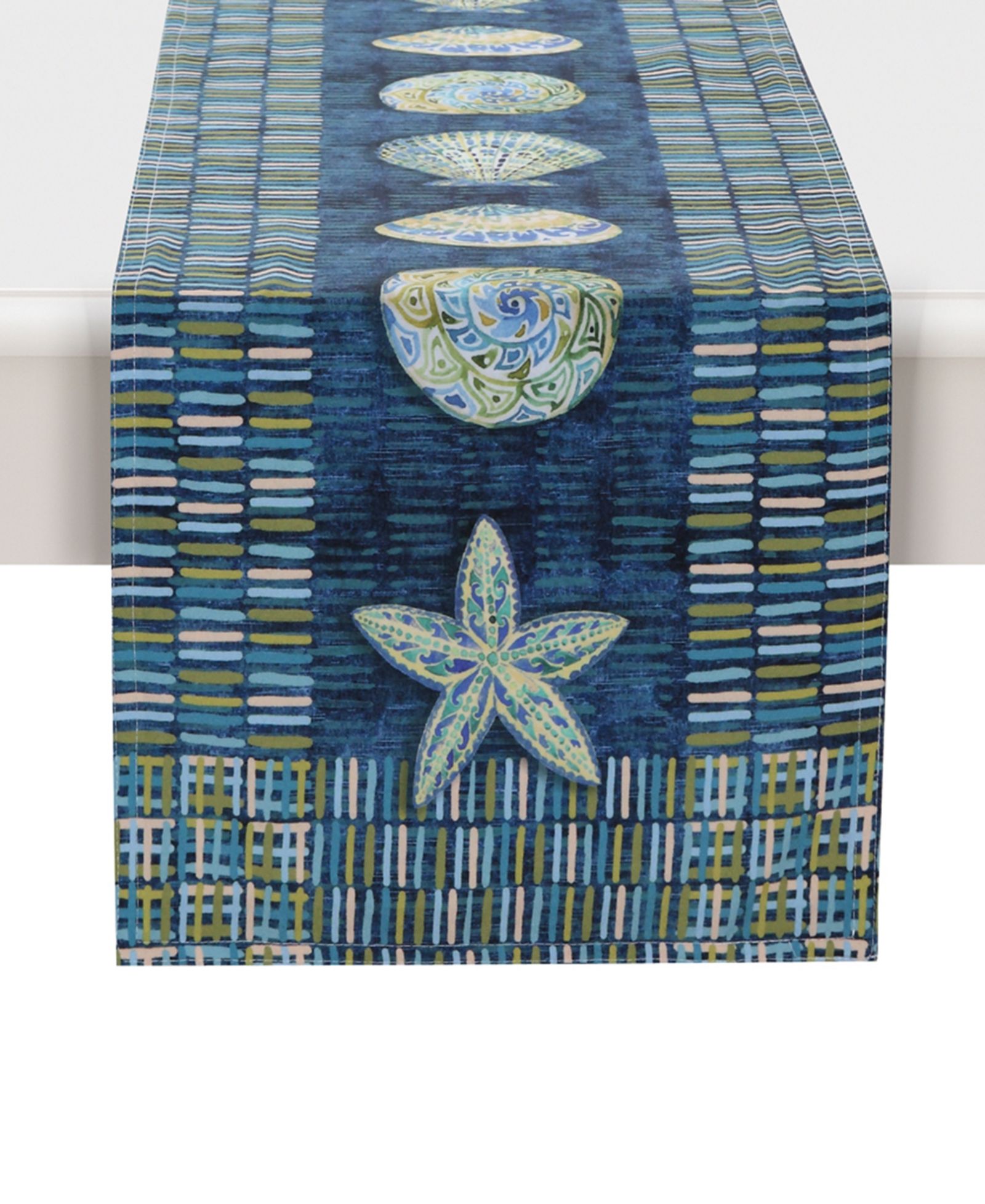 Laural Home Embellished Shells Runner, 13" x 72"