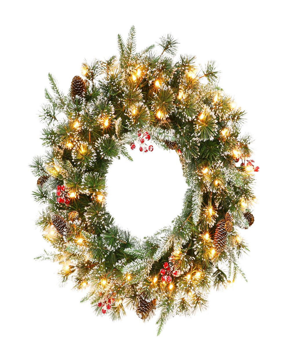 Венок Puleo International Pre-Lit Glittery 32"