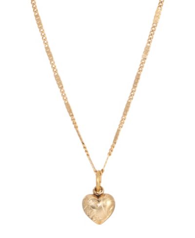 Ожерелье 2028 14k Gold-Plated Small Puffed Heart Floral Pattern