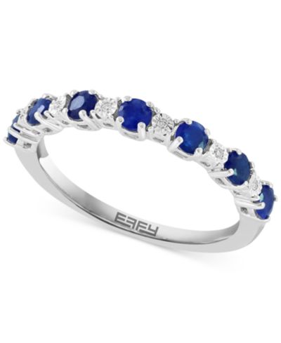 EFFY® Кольцо EFFY Collection с сапфиром и бриллиантами из стерлингового серебра (также доступно с рубином и изумрудом)