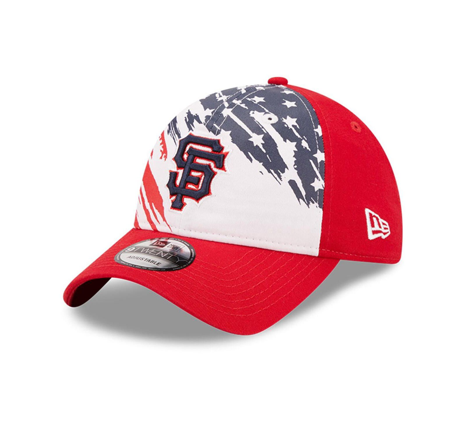 Мужская регулируемая кепка New Era Red San Francisco Giants 2022 4Th Of July 9TWENTY