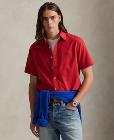 Polo Ralph Lauren Мужская рубашка Oxford с окрашиванием ткани