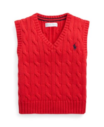 Детский вязаный жилет Polo Ralph Lauren Baby Boys Cable Knit V-neck
