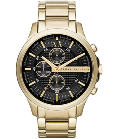 Мужские часы A|X Armani Exchange Gold-Tone Stainless Steel Bracelet 46mm AX2137