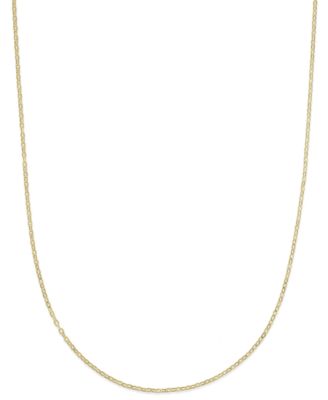 Lightweight 18" Flat Rolo Chain Necklace (1-3/8mm) in 14k Gold