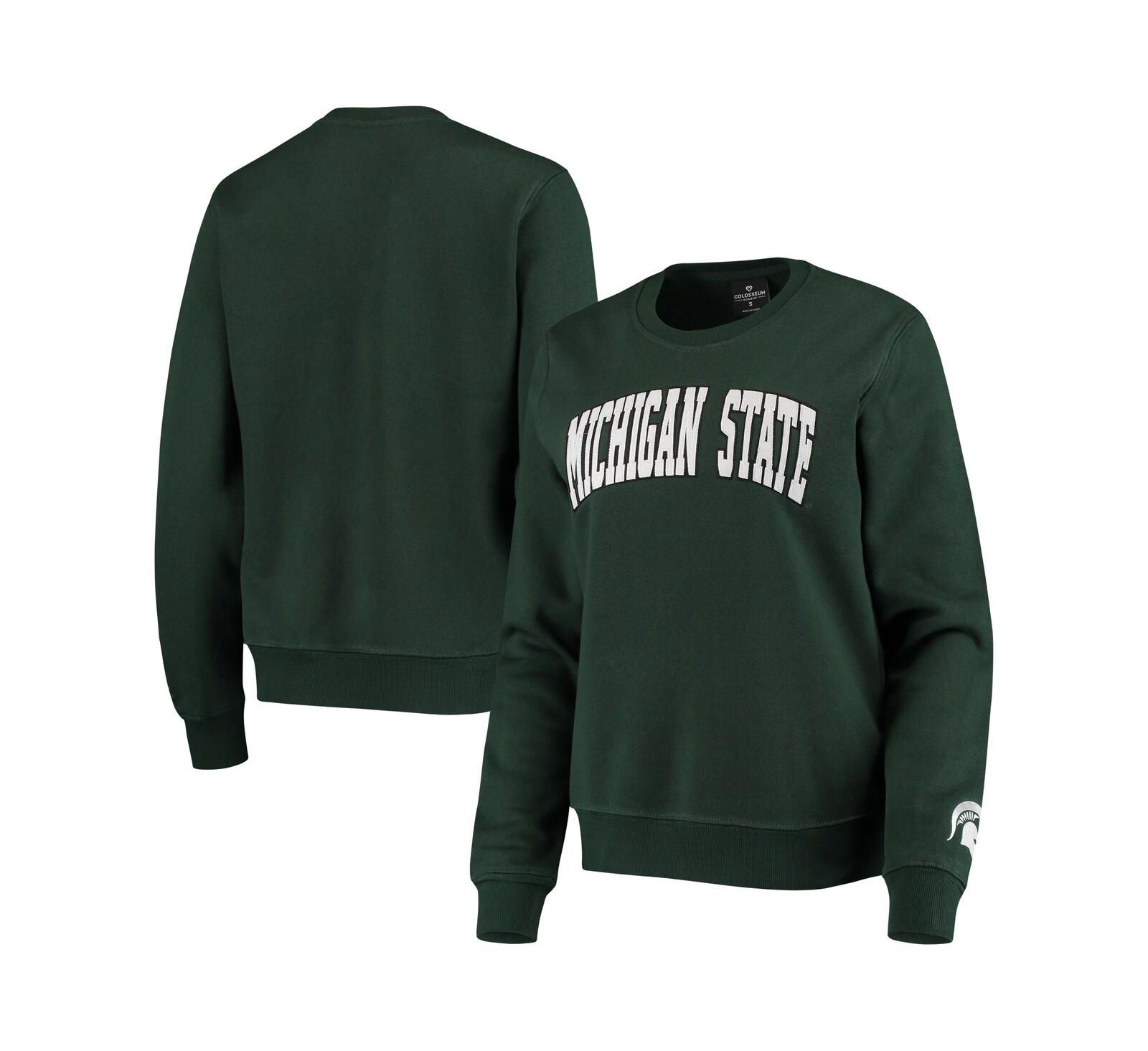 Женское свитшот Colosseum Green Michigan State Spartans Campanile Pullover