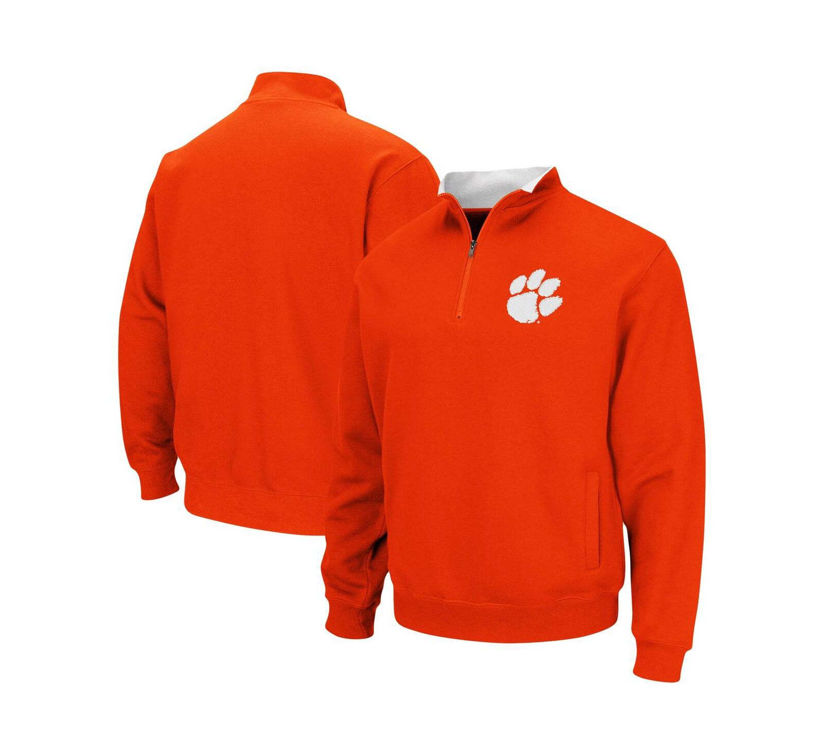 Мужская куртка Colosseum Orange Clemson Tigers Big and Tall Tortugas Quarter-Zip