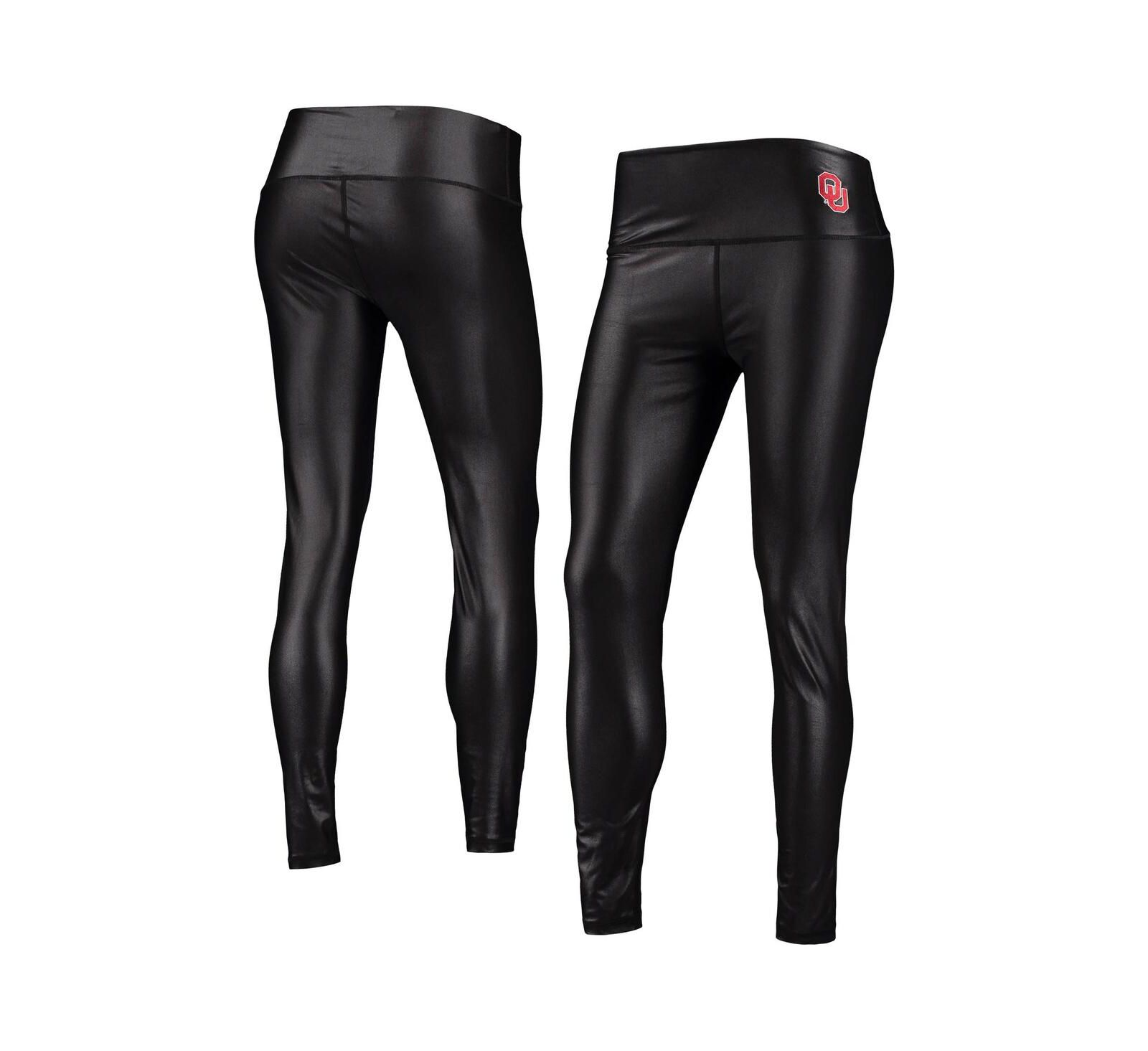 Женские леггинсы ZooZatz Black Oklahoma Sooners Shine Liquid