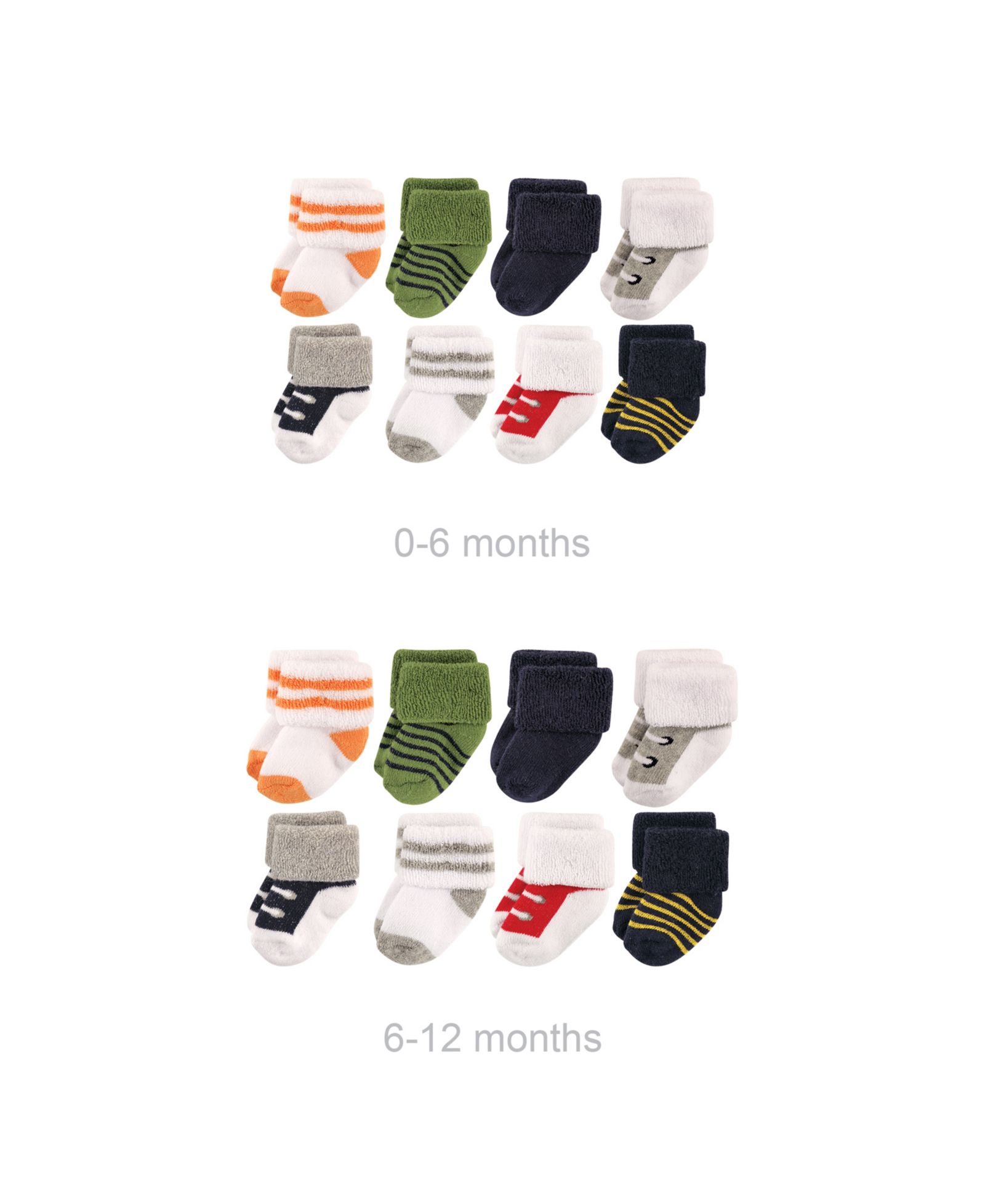 Luvable Friends Flexible Cotton Grow with Me Terry Socks