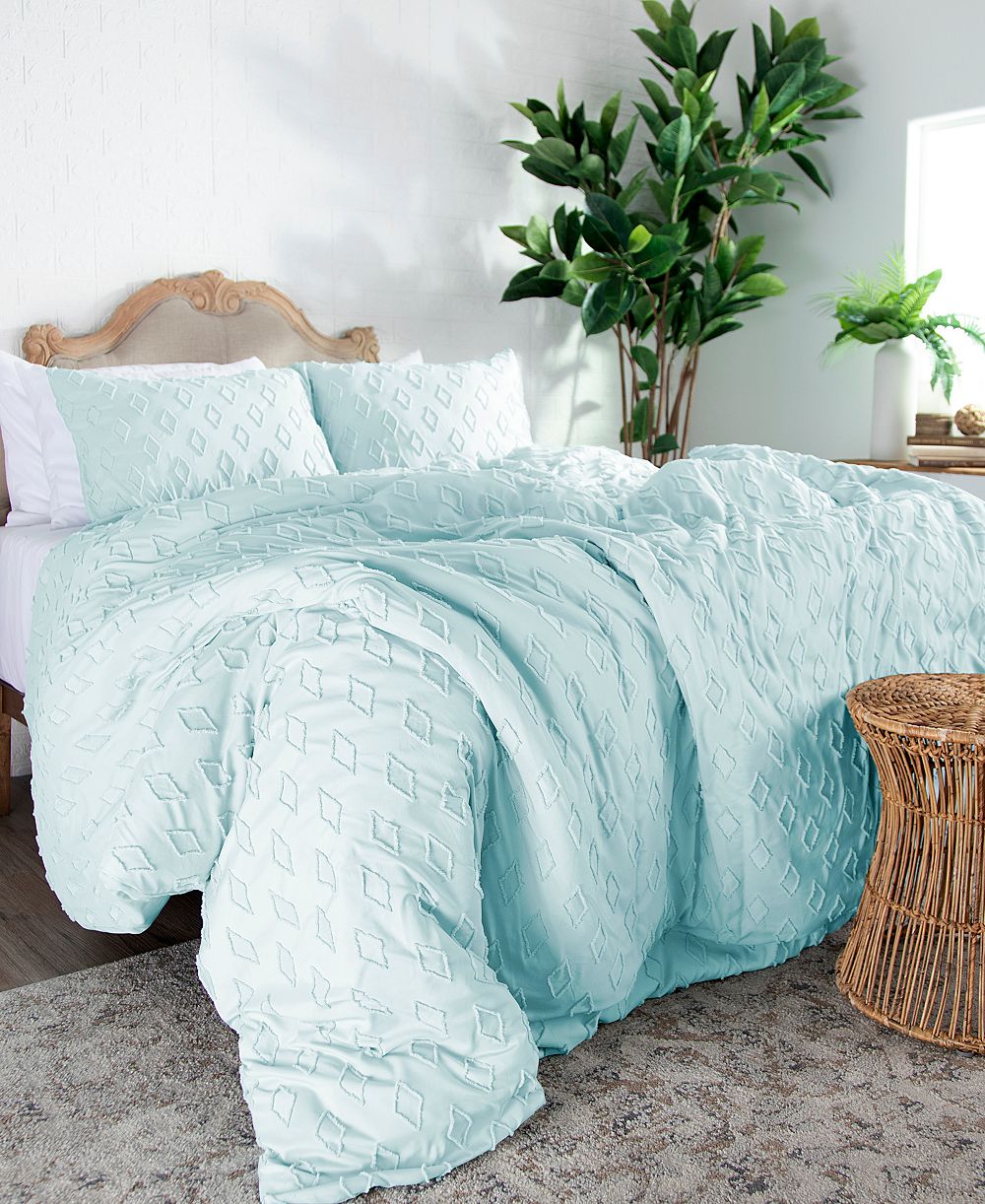 Southshore Fine Linens Gemma Комплект из 3 текстурированных пододеяльников, Full/Queen