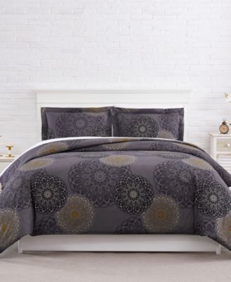 Southshore Fine Linens Midnight Floral 3-Pc. Comforter Set, Full/Queen