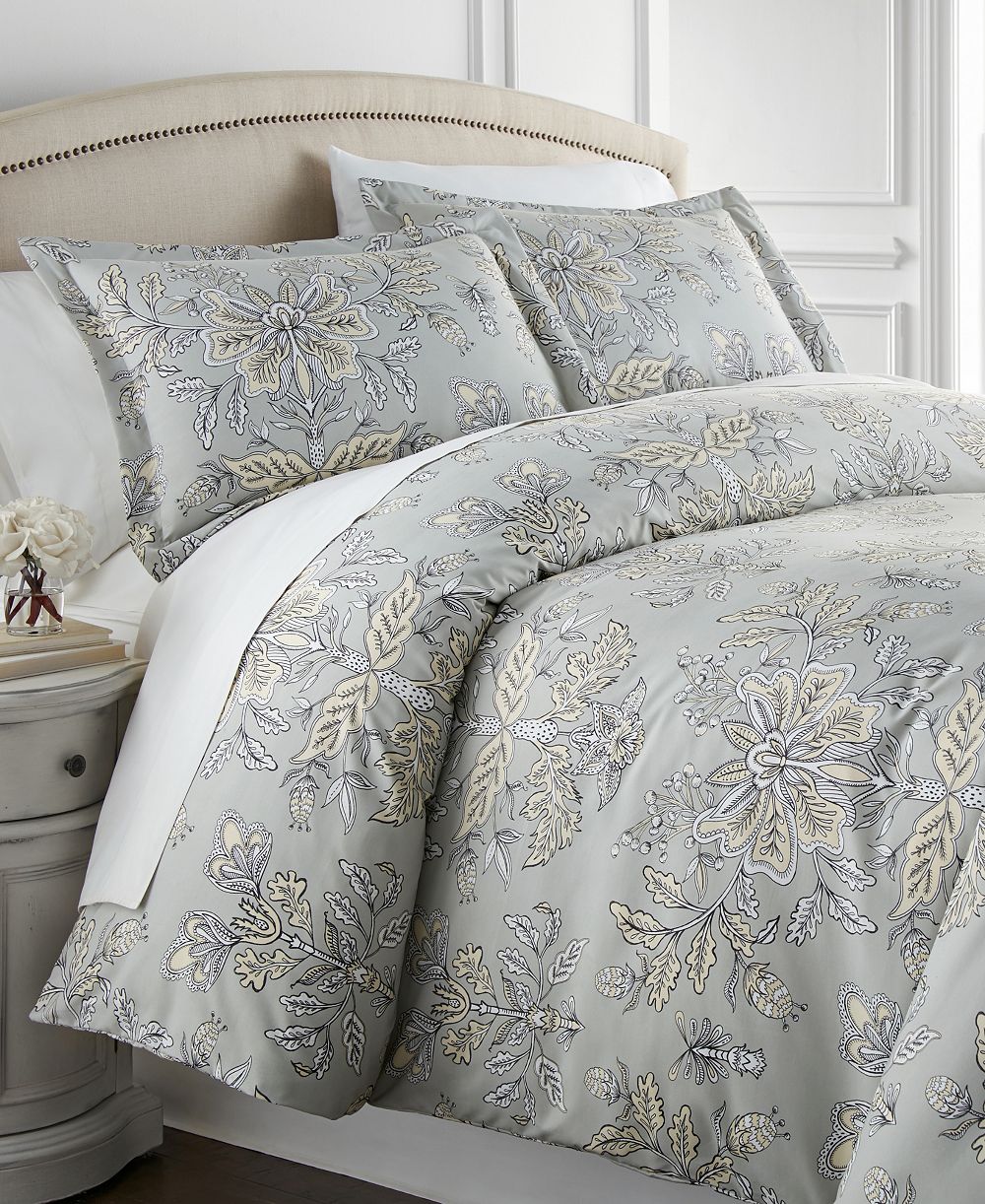 Southshore Fine Linens Vintage-Like Garden 3-Pc. Comforter Set, King