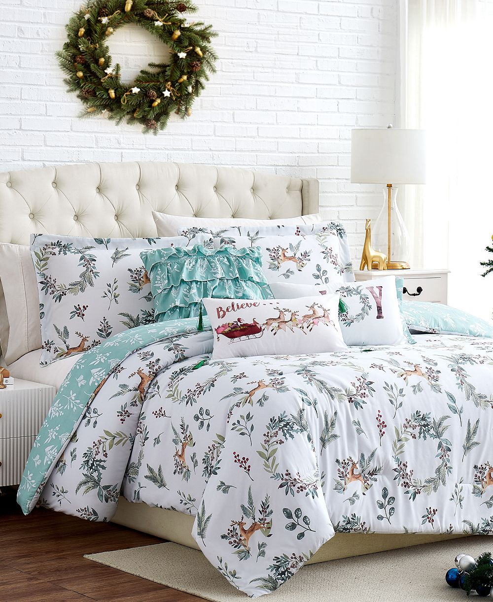 Southshore Fine Linens Happy Holidays Reversible 6-Pc. Comforter Set, Full/Queen