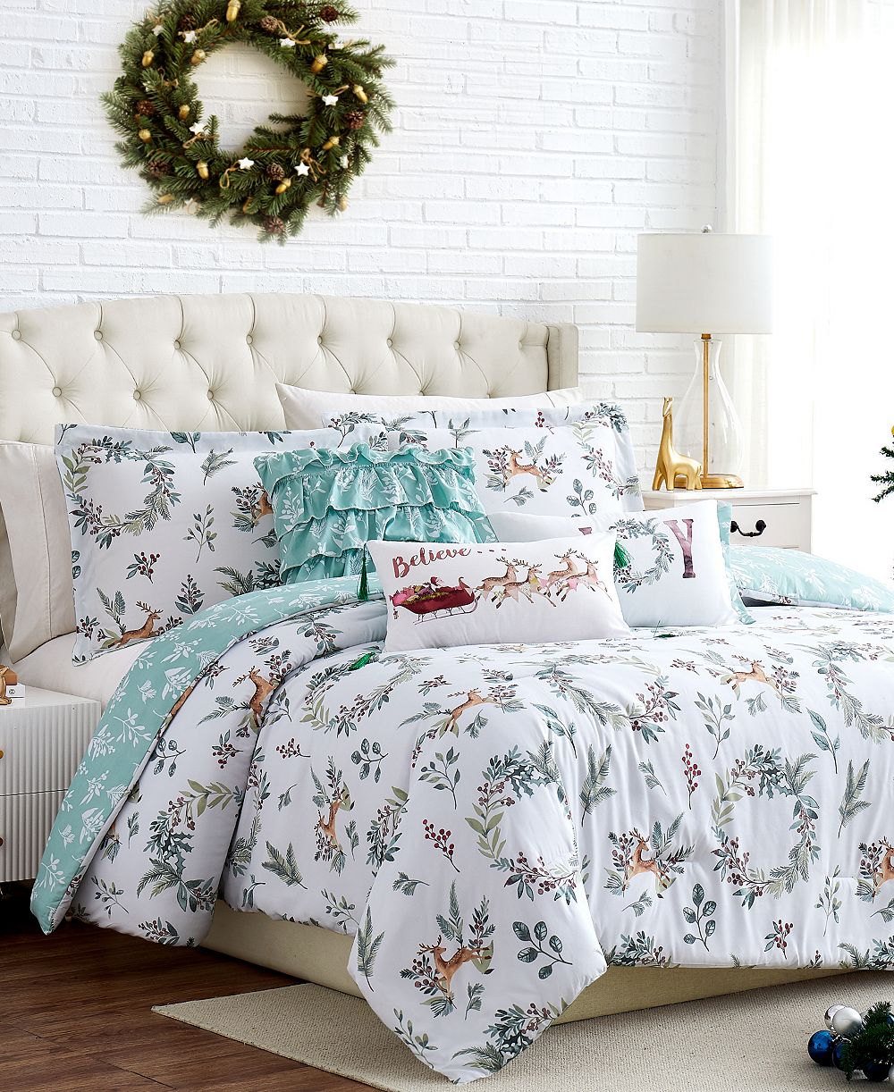 Southshore Fine Linens Happy Holidays Reversible 6-Pc. Comforter Set, Twin