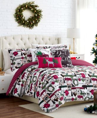 Southshore Fine Linens Merry Town Christmas Reversible 6-Pc. Comforter Set, King