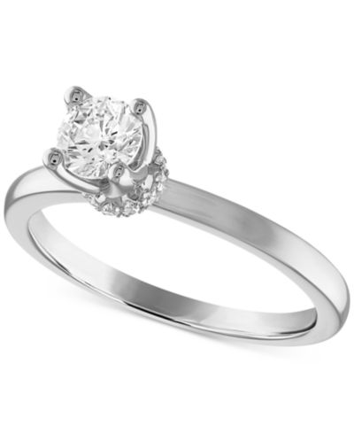 Помолвочное кольцо Alethea™ Certified Diamond Solitaire (1/2 ct. t.w.) из белого золота 14k с бриллиантами De Beers Code of Origin
