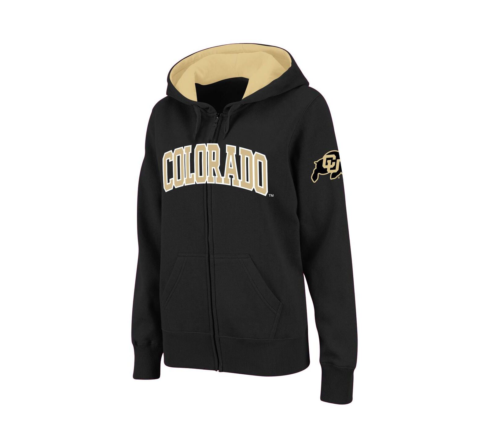 Женская толстовка Colosseum Black Colorado Buffaloes Arched Name Full-Zip