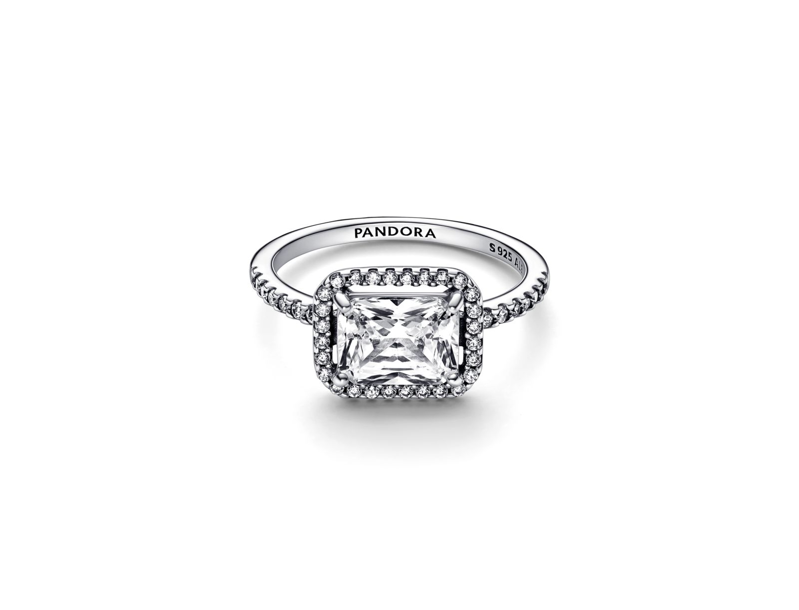 Кольцо Pandora Cubic Zirconia Timeless Rectangular Sparkling Halo