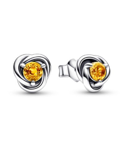 Pandora November Honey Eternity Circle серьги-гвоздики