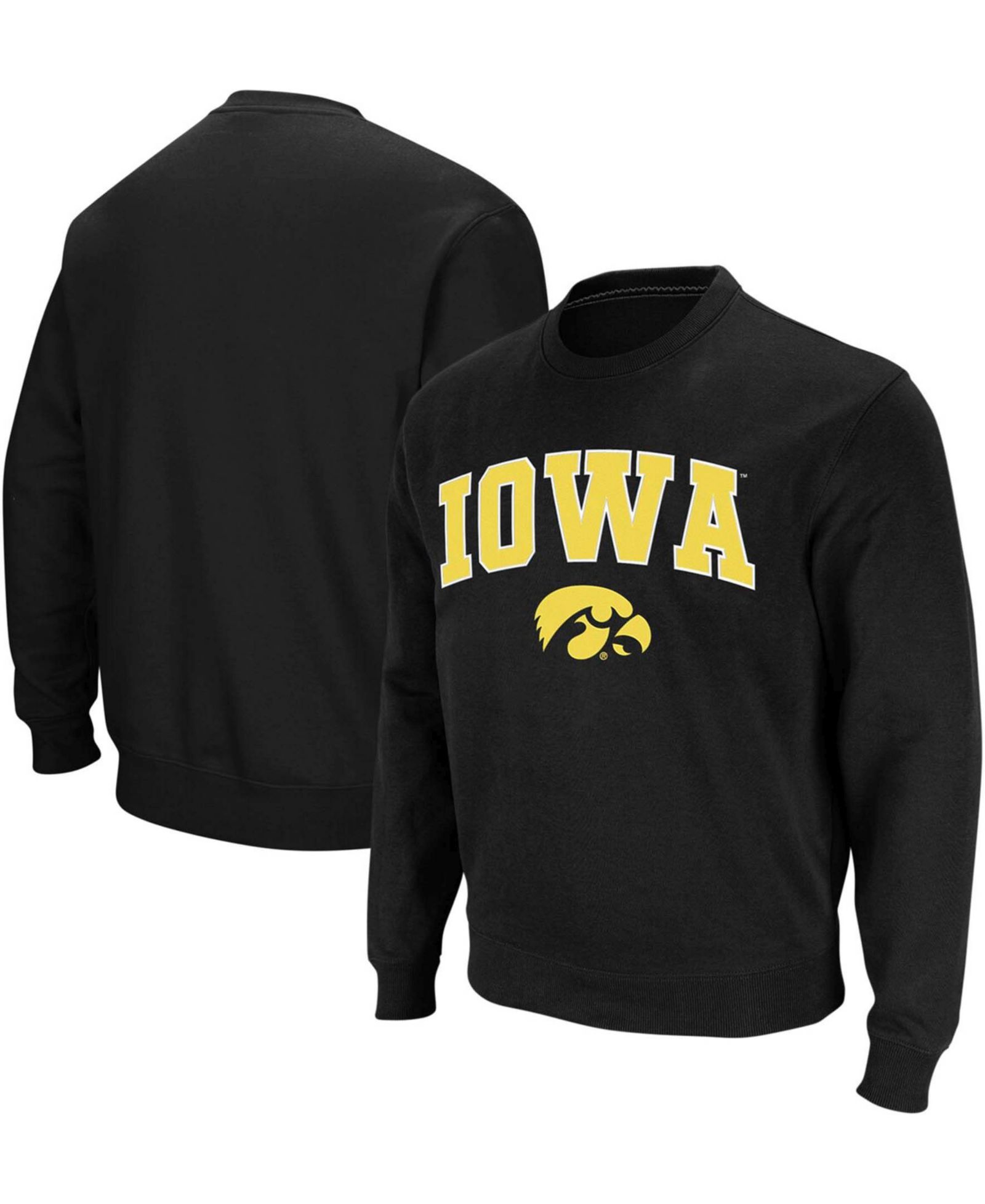Мужское свитшот Colosseum Iowa Hawkeyes с логотипом и круглым вырезом
