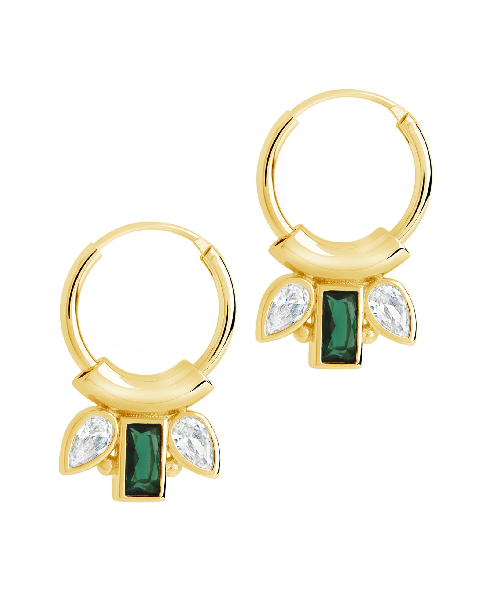 Sterling Forever Серьги-кольца Helena Hoops