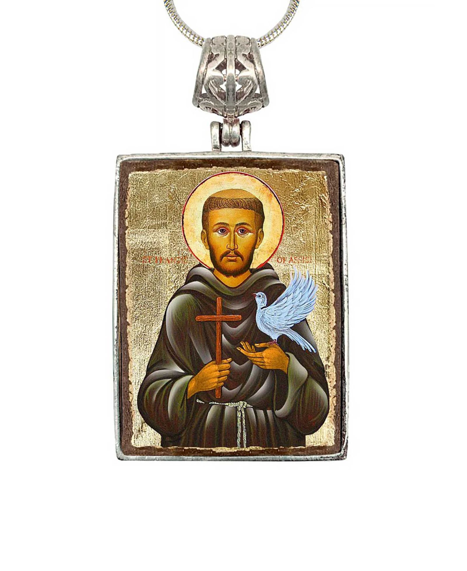 Ожерелье G.DeBrekht Saint Francis Religious Holiday Jewelry Necklace Monastery Icons