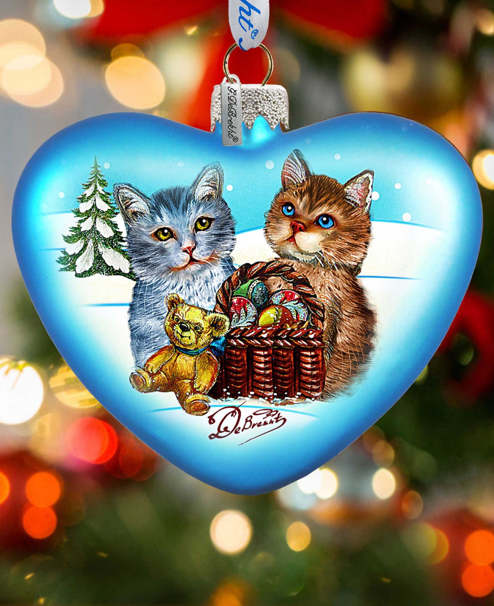 G.DeBrekht праздничное украшение Kitty Cats Love Heart