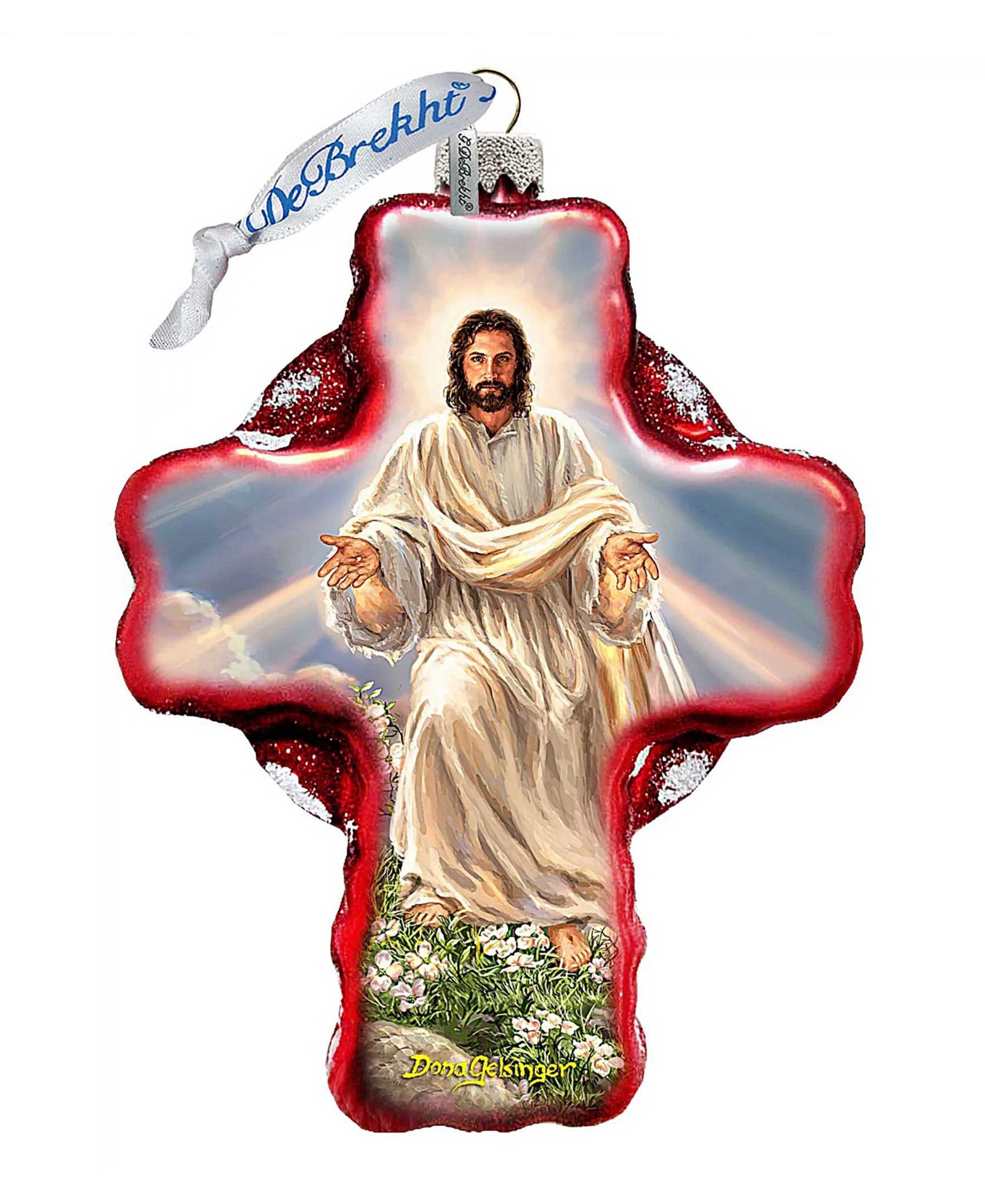 Рождественское украшение G.DeBrekht Jesus Resurrections Icon Cross