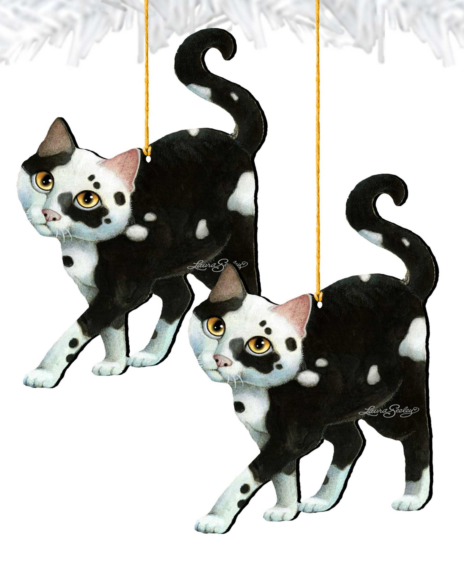 Праздничные украшения Designocracy Cookie and Creme Cat, 2 шт