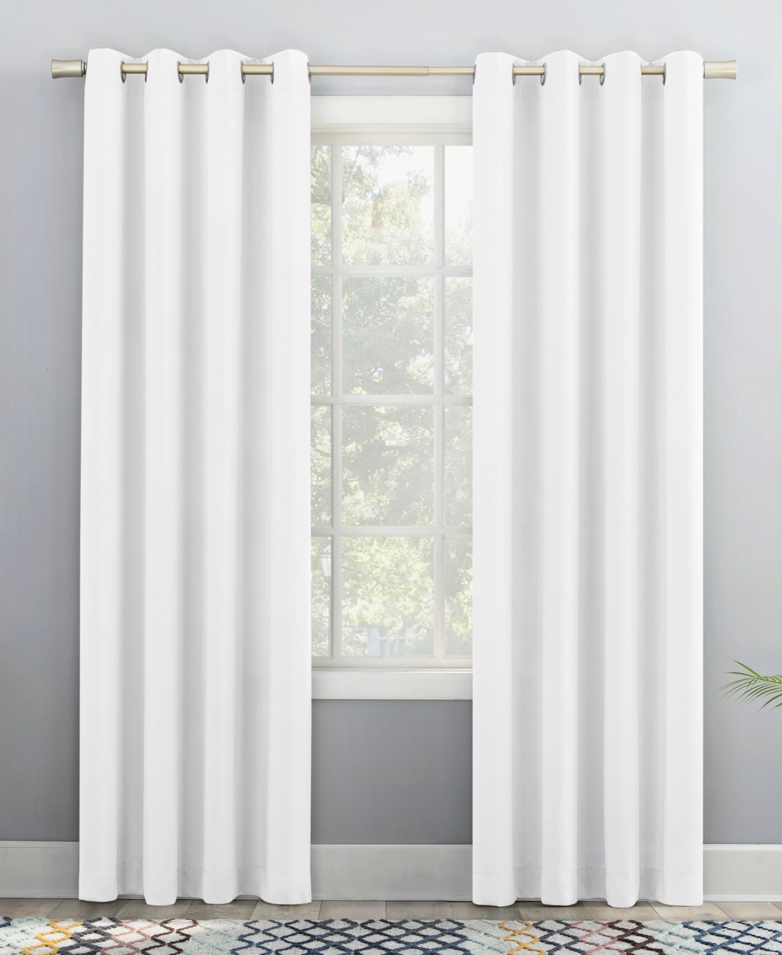 Grant Modern Glam Semi-Sheer Grommet Curtain Panel