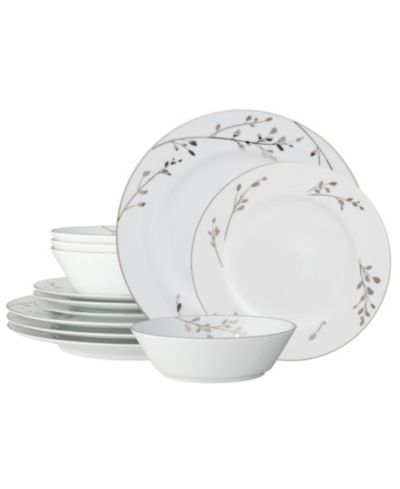 Noritake Birchwood 12-Piece Dinnerware Set, Service For 4