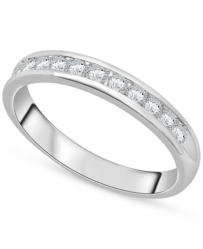 Diamond Channel-Set Wedding Band (1/4 ct. t.w.) in Platinum