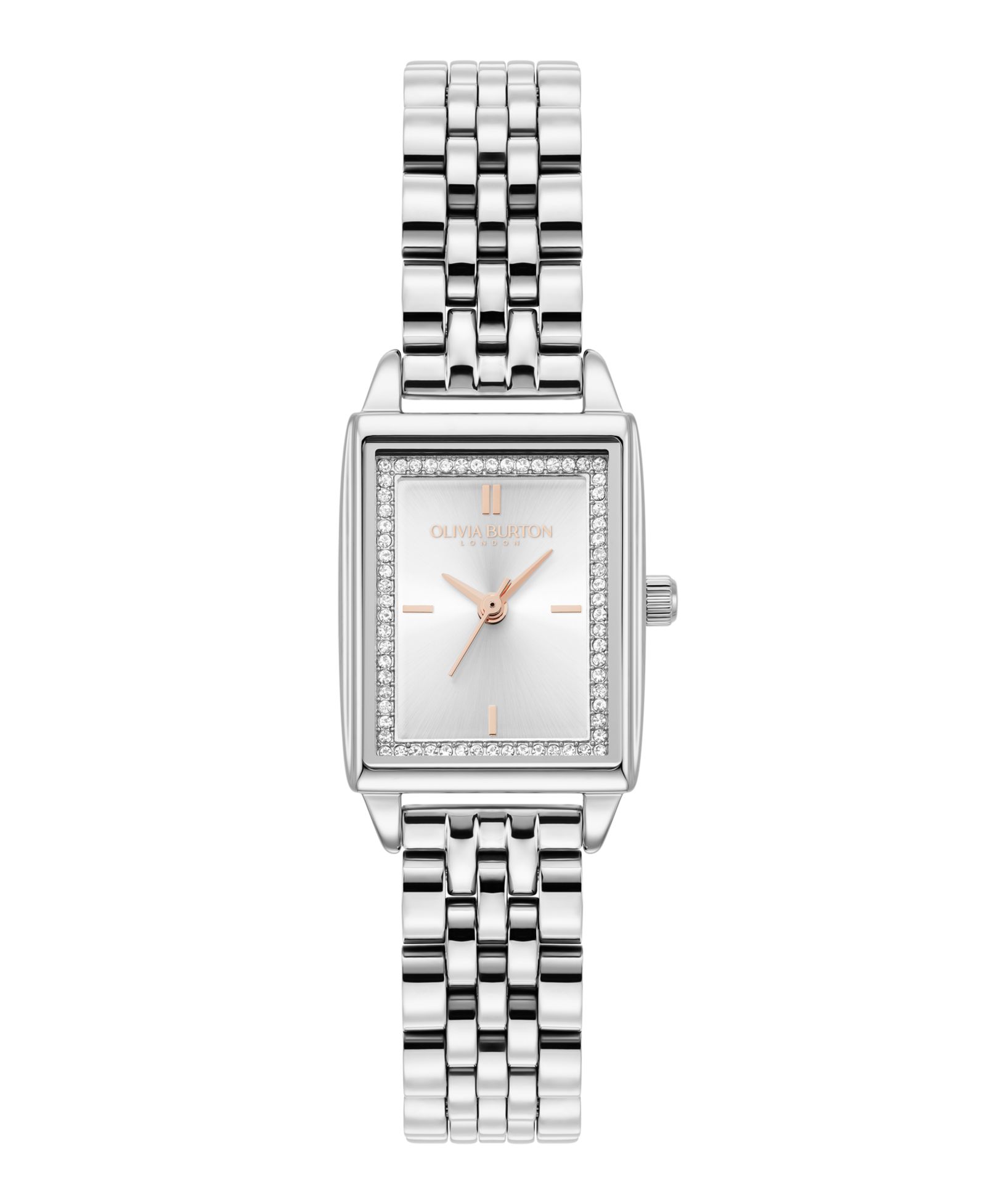 Olivia Burton Women's Quartz Silver-Tone Stainless Steel Bracelet Watch 25.5mm x 20.5mm