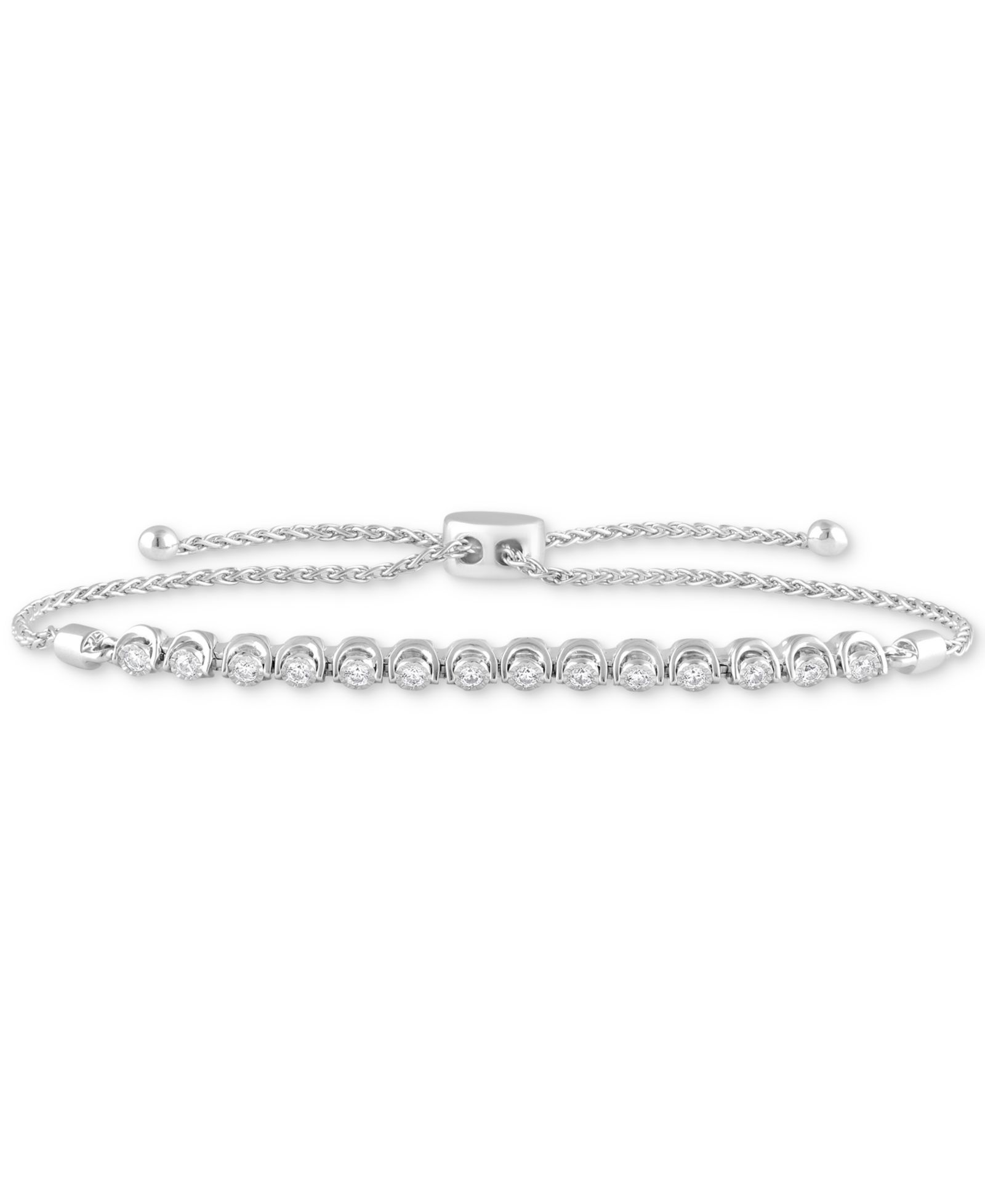 Forever Grown Diamonds Браслет-боло с созданным в лаборатории бриллиантом (1/4 ct. t.w.) из стерлингового серебра