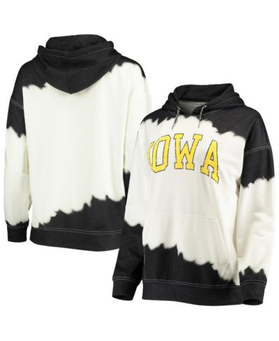 Женское худи Gameday Couture Iowa Hawkeyes, белое и черное, окрашивание dip-dyed