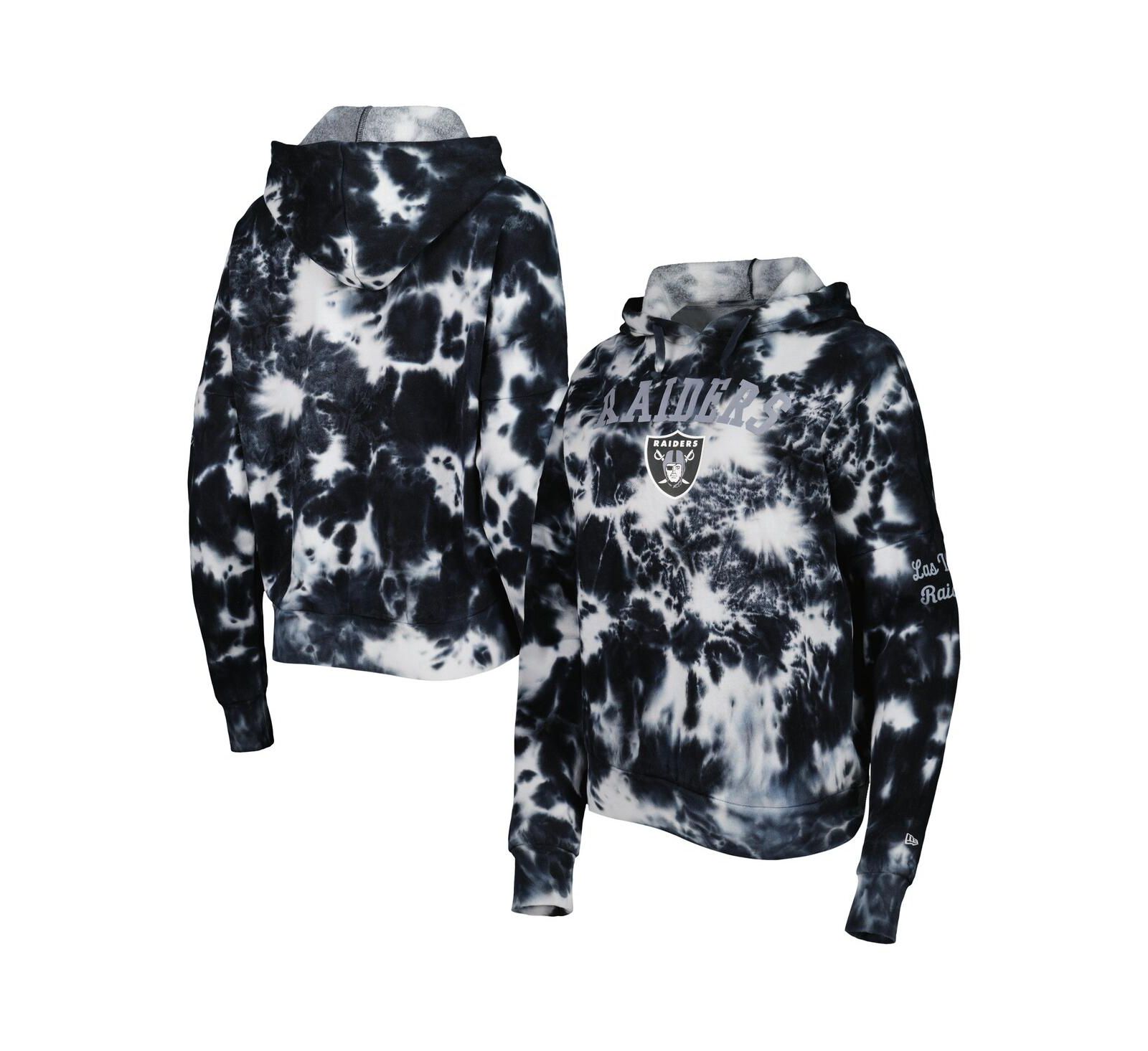 Женский худи New Era Black Las Vegas Raiders Cloud Dye Fleece Pullover