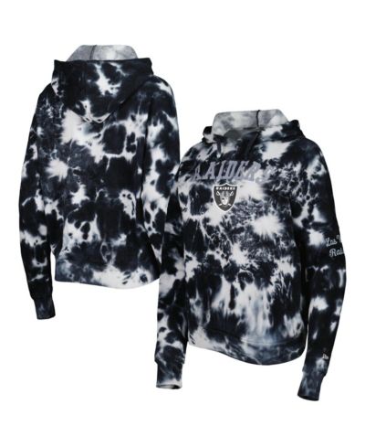 Женский худи New Era Black Las Vegas Raiders Cloud Dye Fleece Pullover
