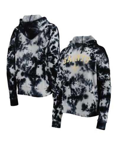 Женское худи New Era Cloud Dye Fleece с принтом New Orleans Saints, черное