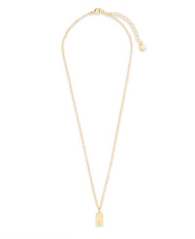 brook & york Madeline прямоугольный кулон с инициалом