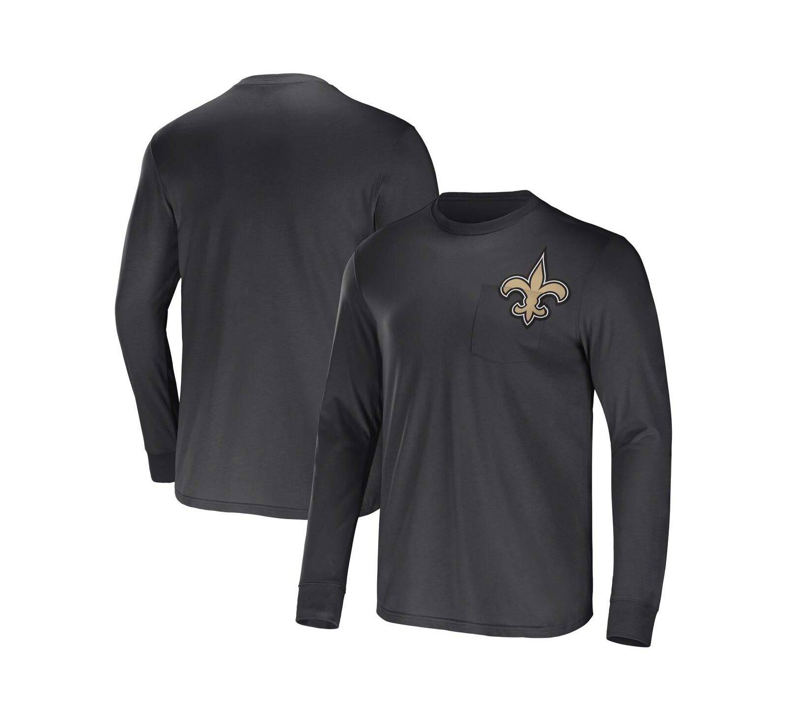Fanatics мужская футболка NFL x Darius Rucker Collection Charcoal New Orleans Saints с длинным рукавом