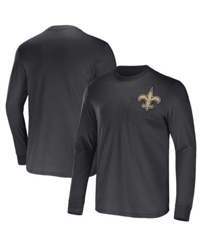 Fanatics мужская футболка NFL x Darius Rucker Collection Charcoal New Orleans Saints с длинным рукавом