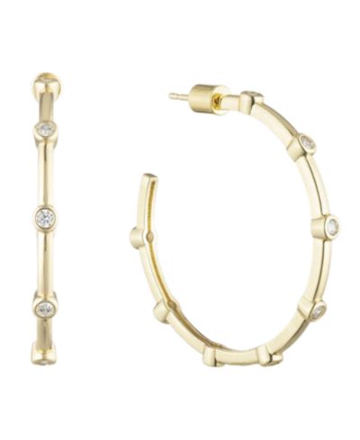 BONHEUR JEWELRY Diana Crystal Large Hoop Earrings