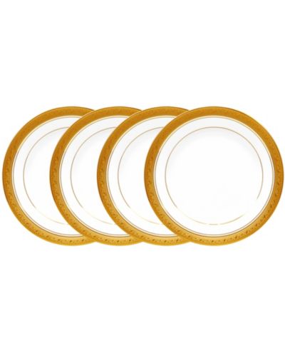Noritake Crestwood Gold Set of 4 Bread & Butter/Appetizer Plates
