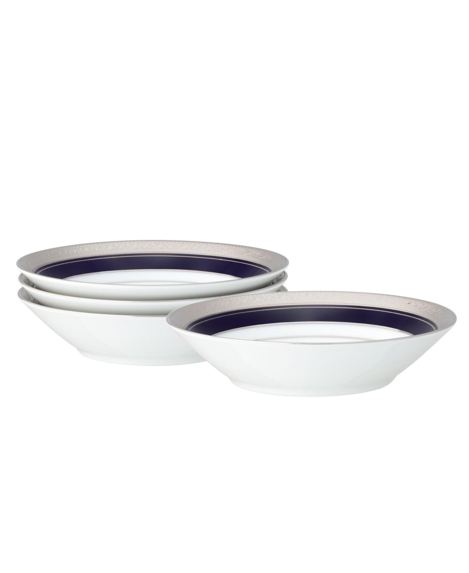 Noritake Crestwood Cobalt Platinum набор из 4 фруктовых чаш 5.50"