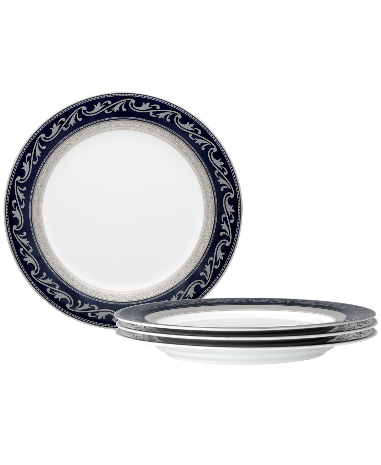 Noritake набор из 4 акцентных тарелок Crestwood Cobalt Platinum, 9"