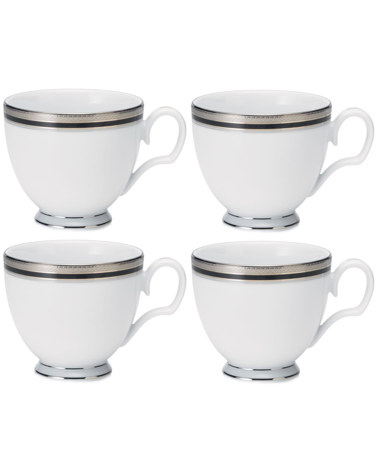 Noritake Austin Platinum набор из 4 чашек 8 oz.