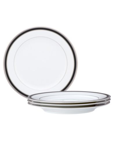 Noritake Austin Platinum Set of 4 Salad Plates, 8.25"
